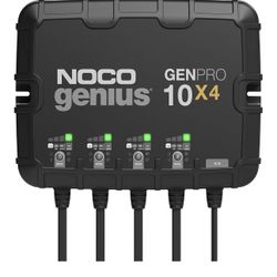 NOCO Genius GENPRO10X4: 4-Bank, 40A Onboard Battery Charger - 10A Per Bank, 12V Waterproof Marine Charger with Overcharge Protection & Temperature Com
