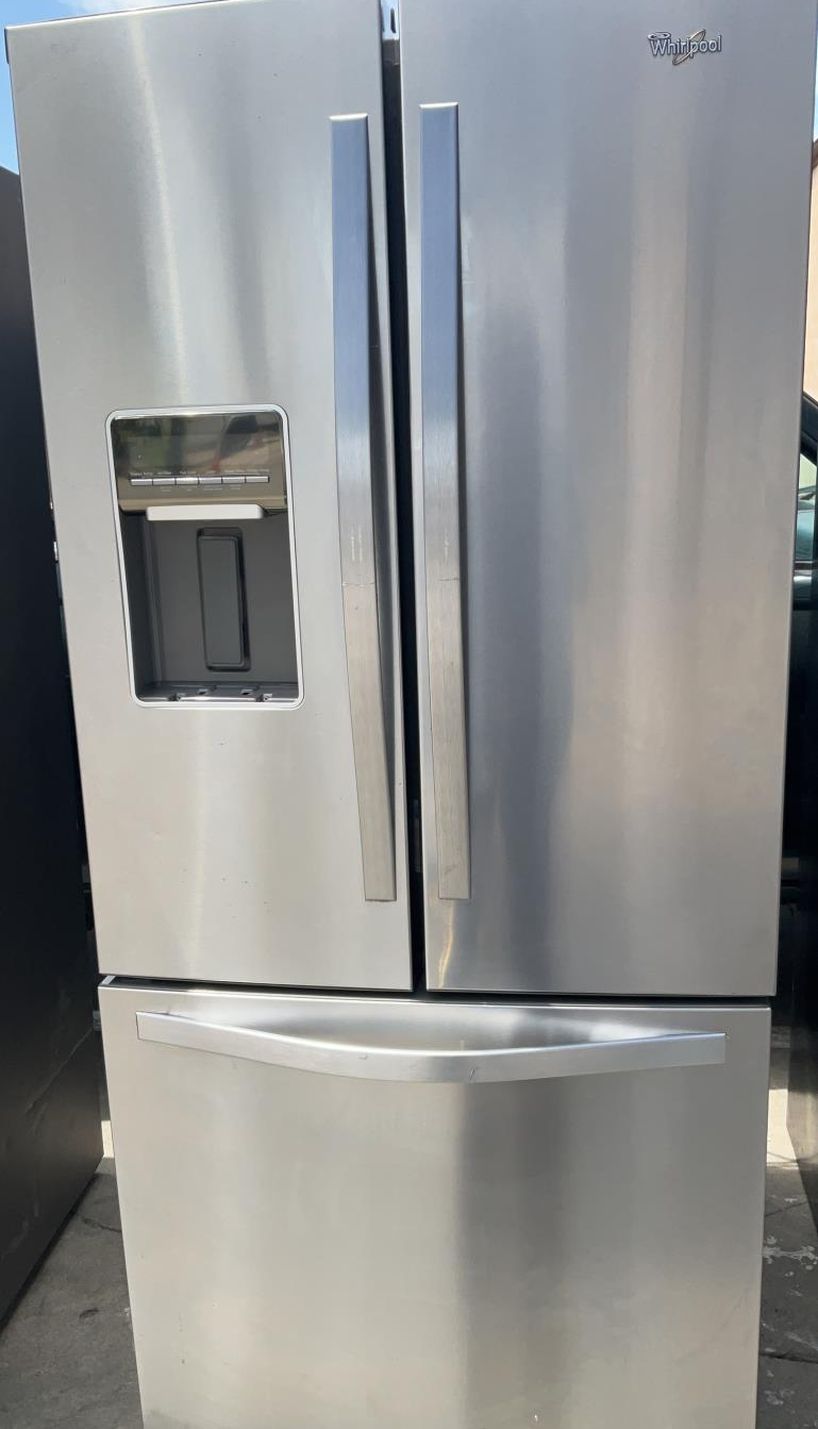 Whirlpool 3 Door Stainless Steel Refrigerator Fridge