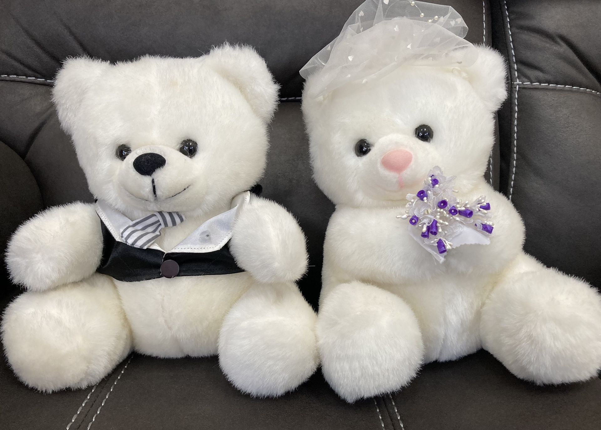 Vintage Early 1990’s Bride & Groom Wedding Bears.