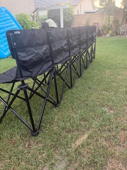 EZ up custom folding 6  seat bench