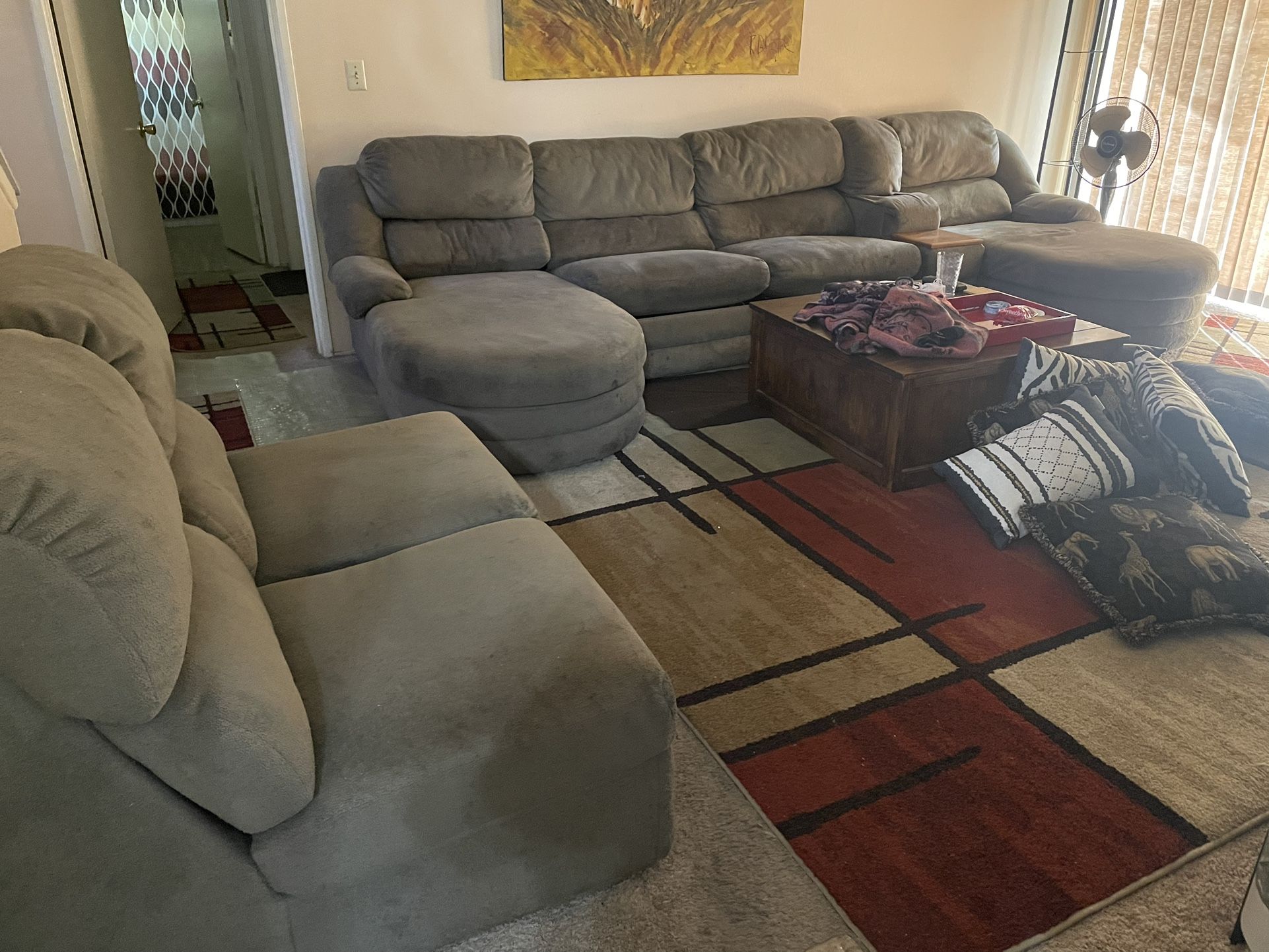 Sectional Sofa Sleeper Tan Couch