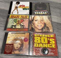 Music CD lot – reggae, 80s dance, Lauryn Hill, Mariah Carey.