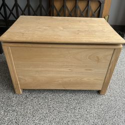 Wooden Bench Storage Box 