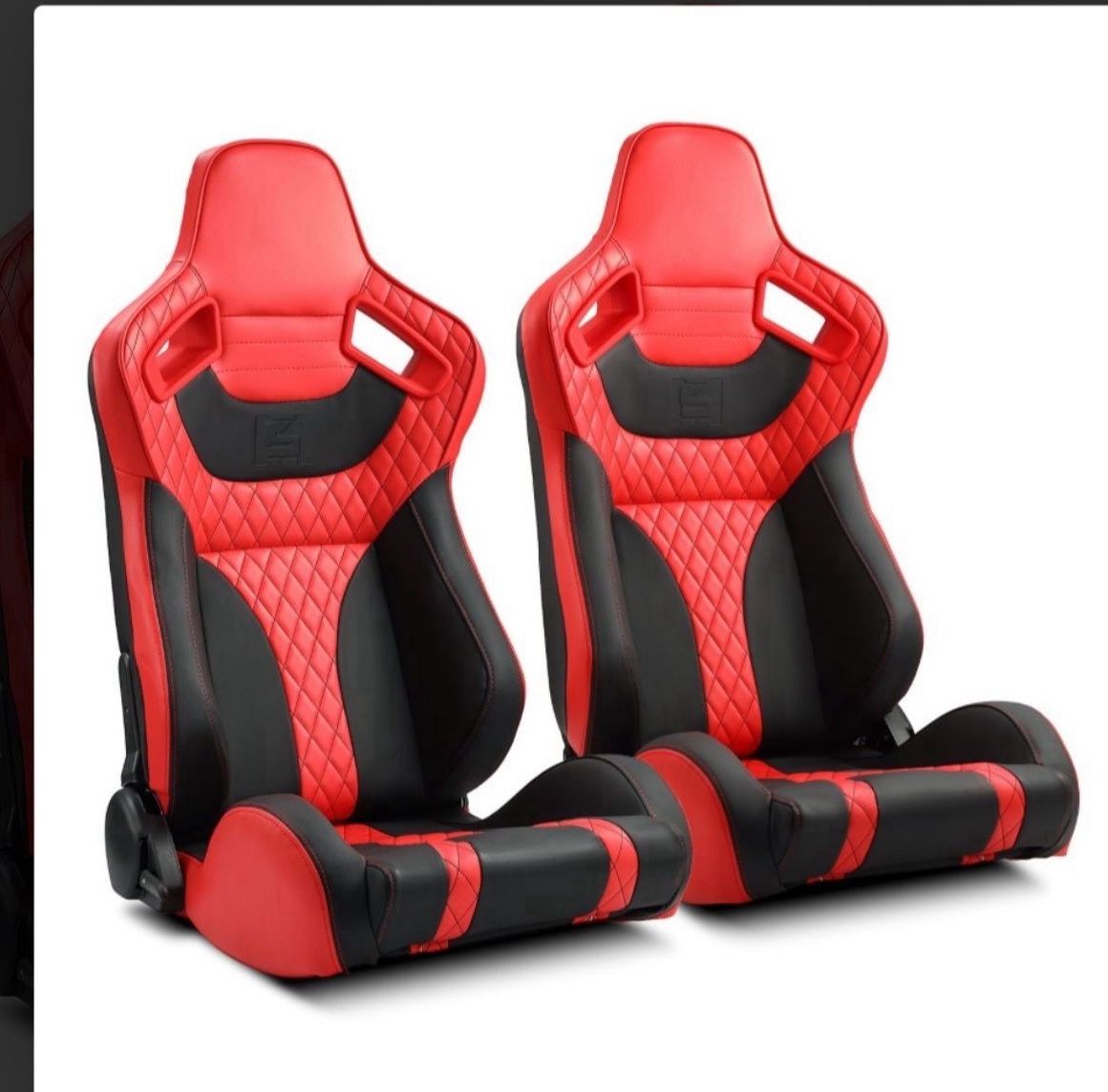 Modiftystreet Destroyer-Series PVC Racing Seat Pair