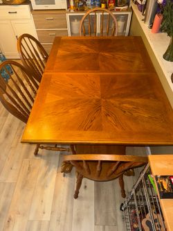 Beautiful Real Wood Kitchen Table with 6 Chairs
