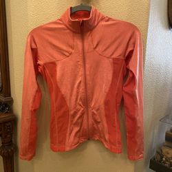 LULULEMON Women Peach Lightweight Zipped Mesh Jacket Size 4