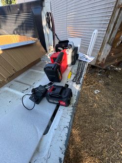 21V Cordless Chainsaw with Batteries and Charger