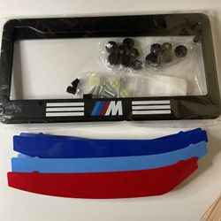 BMW CAR GRILL INSERTS AND MSPORT LICENSE PLATE