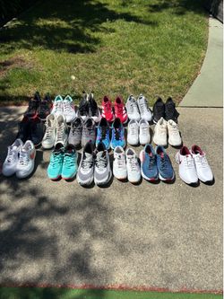 18 pair sneaker lot and athletic shoes pre owned excellent and new collection