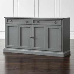 Crate & Barrel Cameo 62" Grey Console - Made in Italy (Excellent Condition)