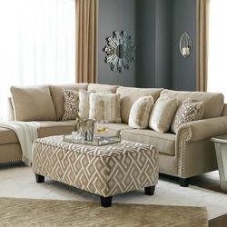 Dovemont Putty 2-Piece LAF Chaise Sectional (Couch Sofa Loveseat Options 