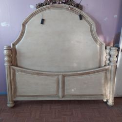 Made Of Extremely Strong Wood Special Ordered Paid $3,6004 3 Years Ago It's A Queen Size Bed And Then Victorian Style With The Posts That Go On The