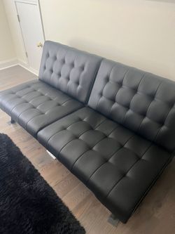 Black Leather Futons (2)