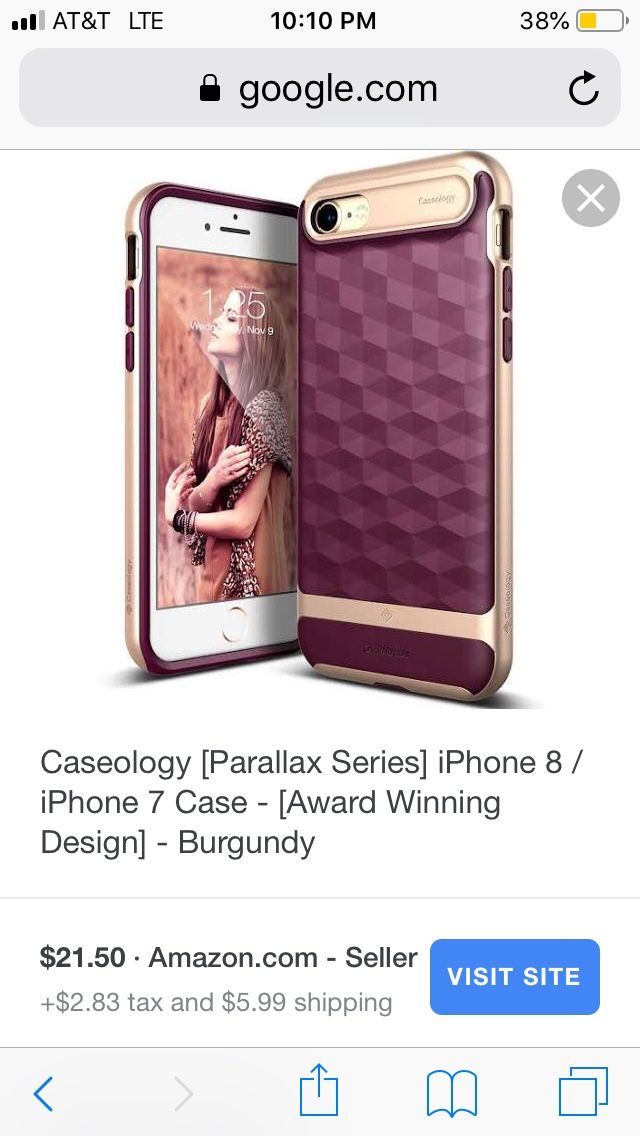 Caseology [Parallax Series] iPhone 8 / iPhone 7 Case Burgundy Rose Gold
