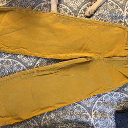 Madewell wide Leg Yellow Jeans 