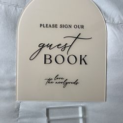 Guest book wedding signage 