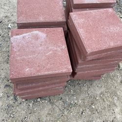 44  Red Pavers / Stepping Stones 12 X12 Inches