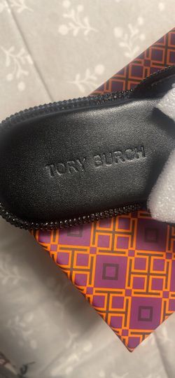 Tory Burch Black Crystal Zip Pouch