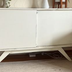 Antique White Wood Sideboard