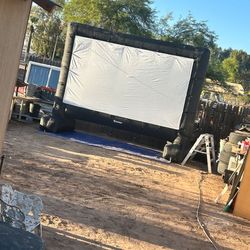 Projector screen blow up