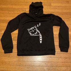 Womens Sleeping Cat Hoodie With Ears Size Medium