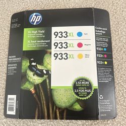 3 Pack 933XL HP Ink Cartridges