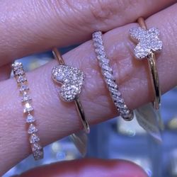 14K Natural Diamonds Rings 