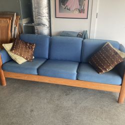 Solid Teakwood sofa with 6 cushions and 4 pillows