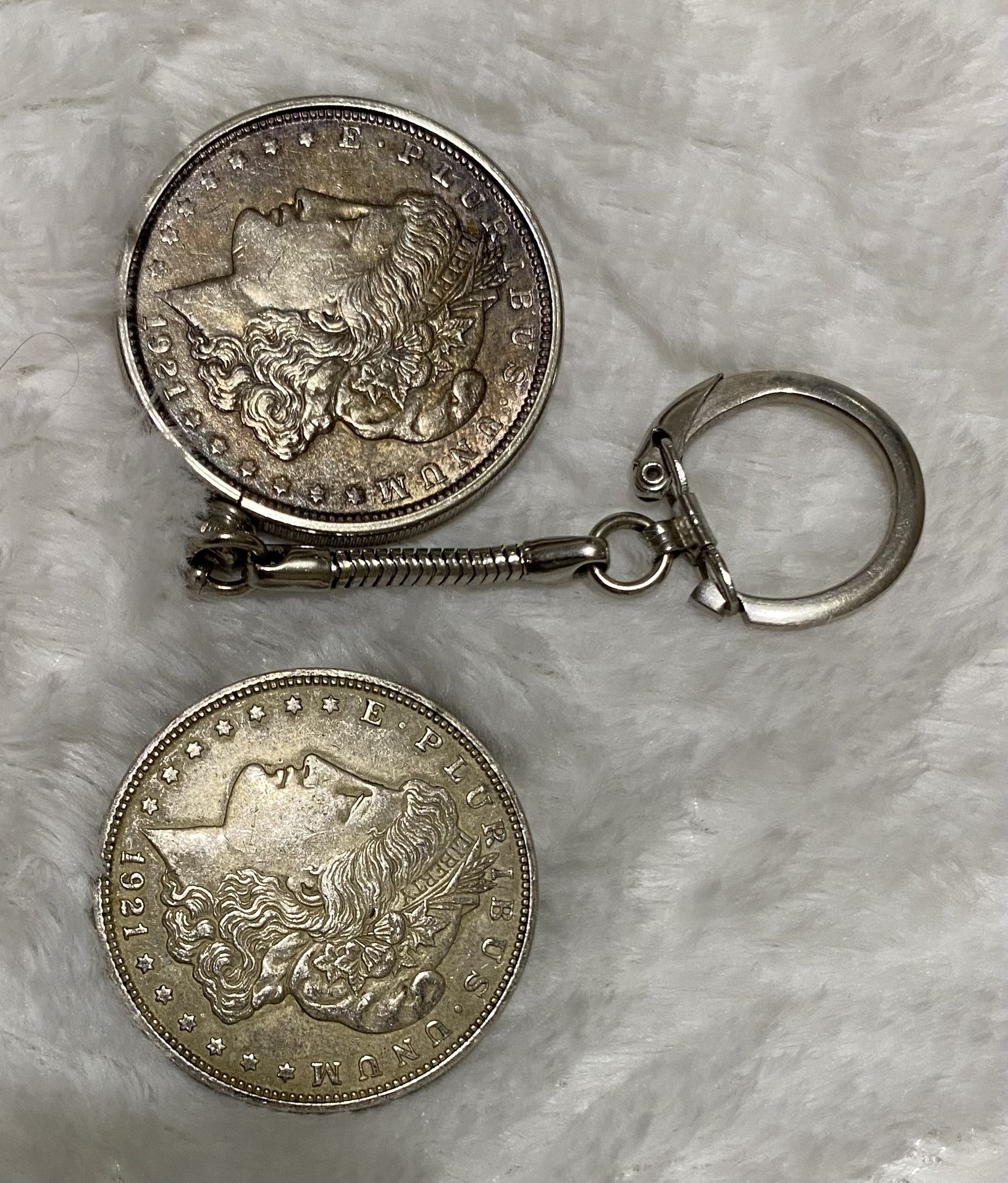1921 Silver Morgan Dollar Keychain And Morgan Dollar