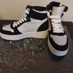 Rhinestone Platform Sneakers 