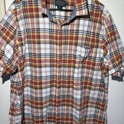 Pendleton short sleeve plaid button down flannel shirt Sz 2XL