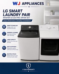 LG Smart Washer & Dryer Set Open Box Never Used $1433
