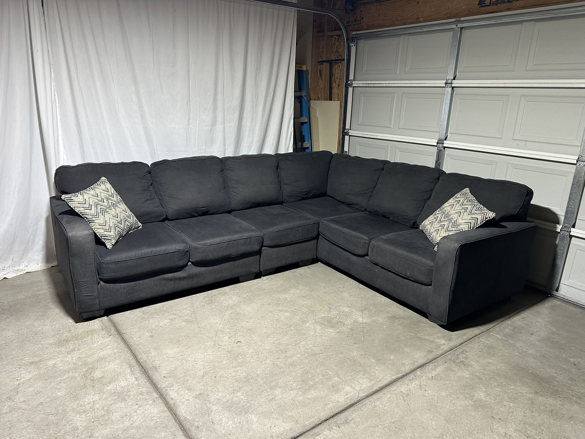 Dark Grey Sectional Couch *Free Delivery*