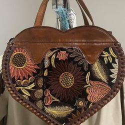 Imported Leather Heart Shape Purse