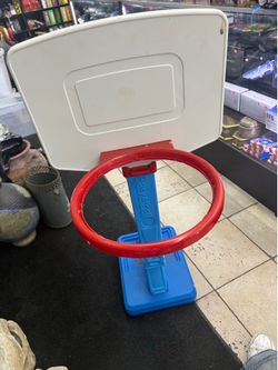 Blue and Red Kids Basketball Hoop