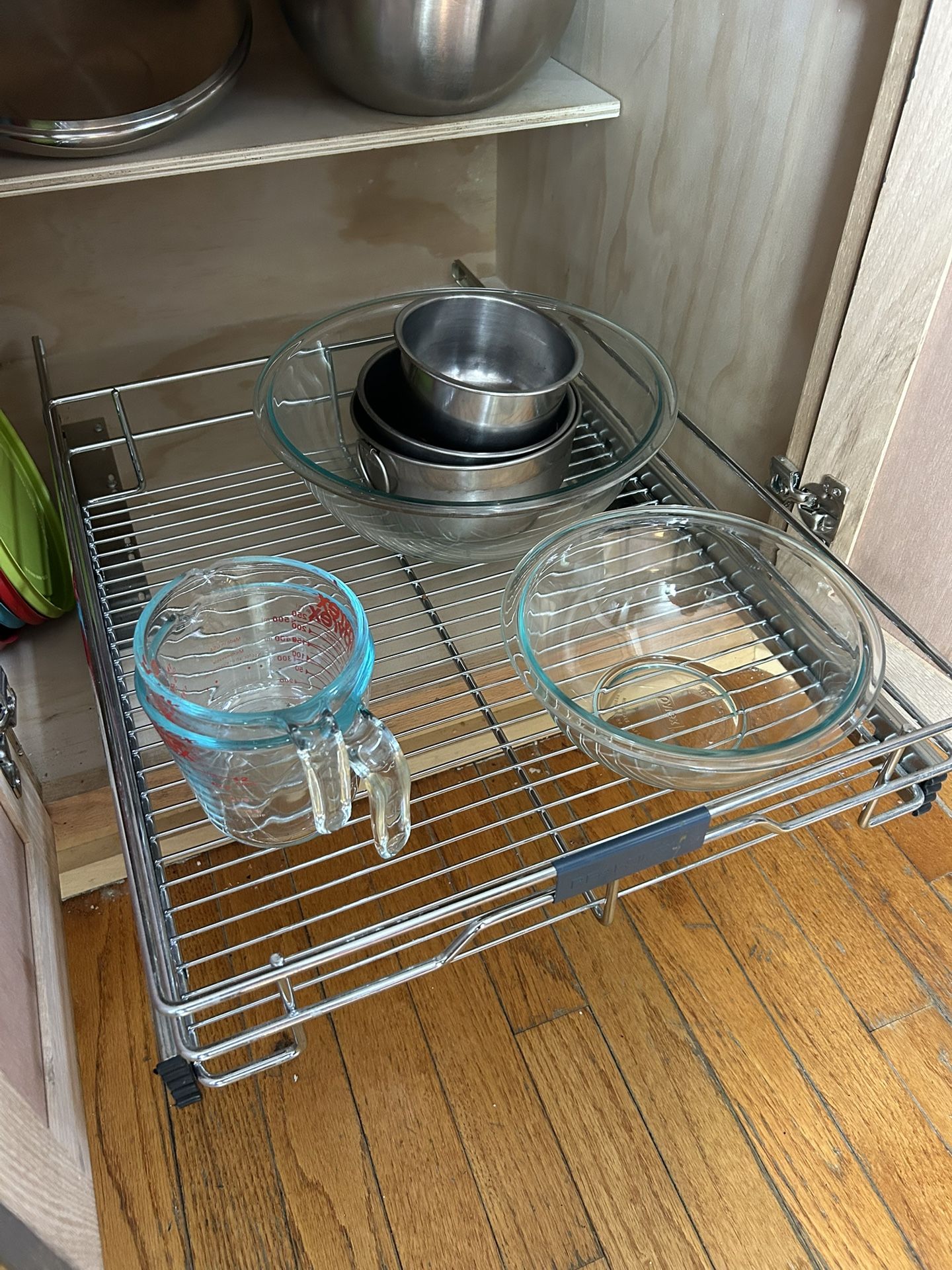 Glide Out Chrome Shelves/racks