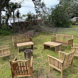 Teak Patio Furniture 8 Pieces