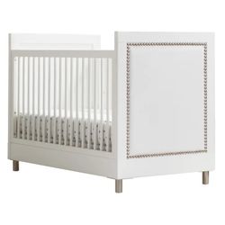 White baby crib