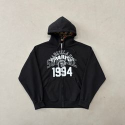Supreme x MM6 Maison Margiela Zip Up Hooded Sweatshirt 'Black'