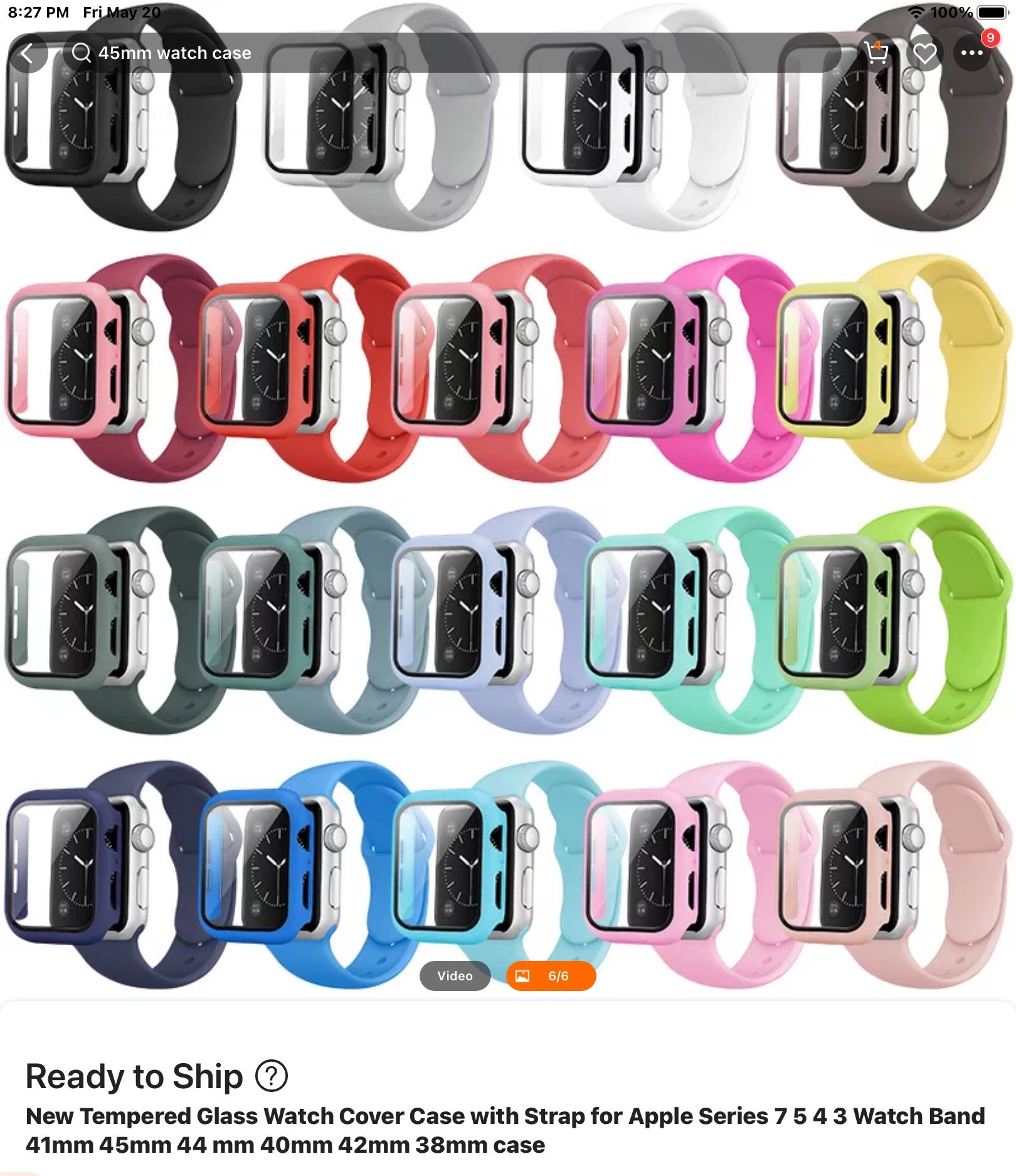 Tempered Glass Apple I Watch Screen Protectors/ All colors all sizes: Set of 10