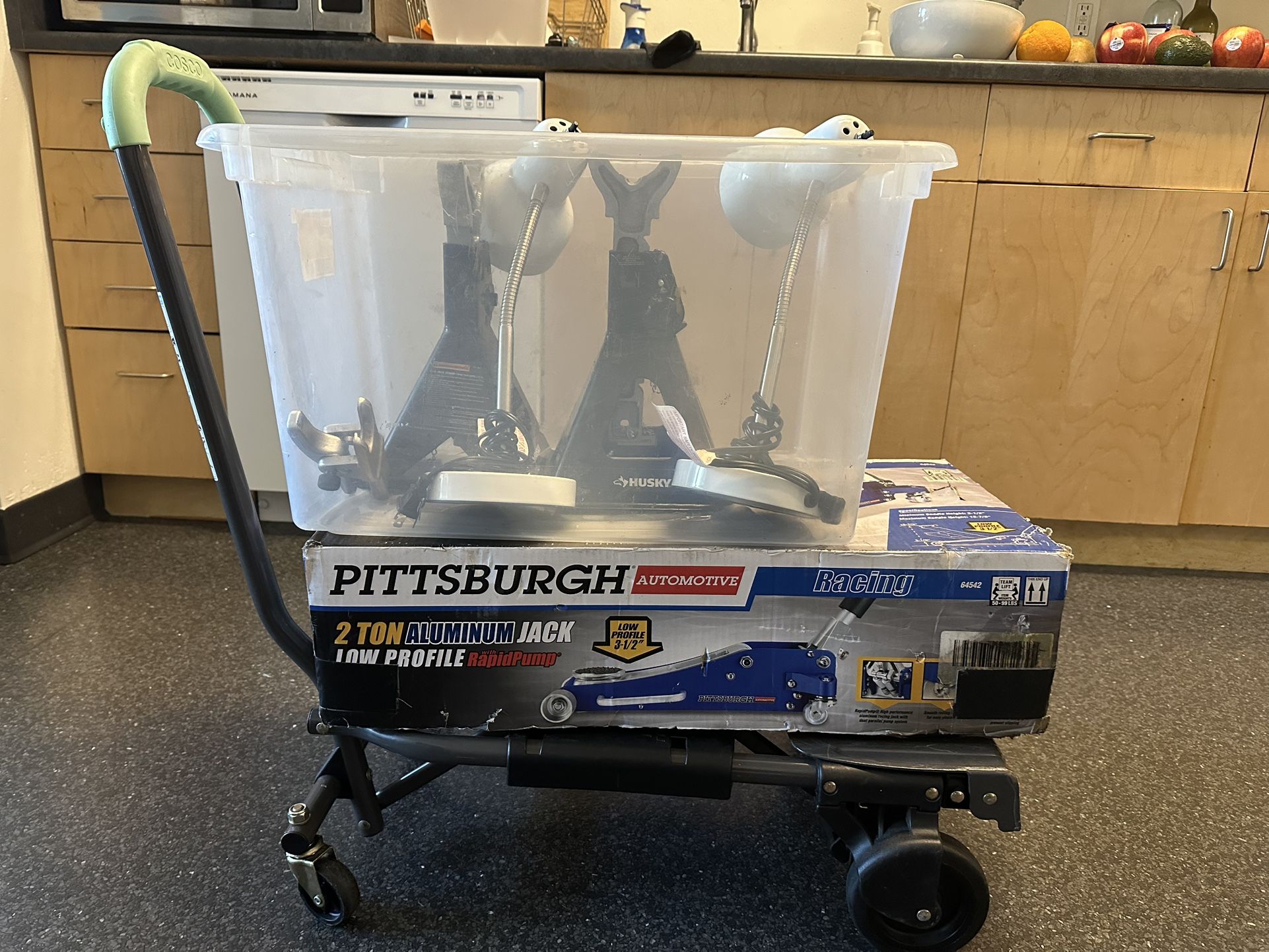 Save $120 With This Combo- 2 Ton Jack + 2 Jack Stands + Dolly + Bonus 