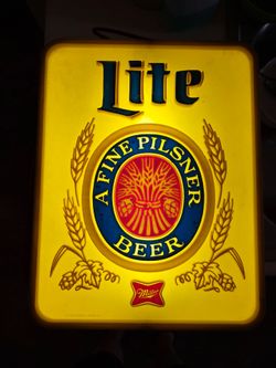 Vintage Miller Lite Beer Sign