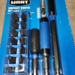 Hart 17pc Impact Driver Bit Extension Set
