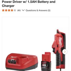 M12 Trap Snake 12V Lithium-Ion Cordless Toilet and Urinal Auger Power Driver w/ 1.5AH Battery and Ch