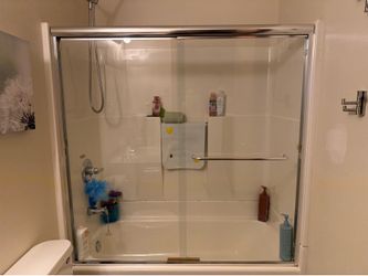 Shower door and frame