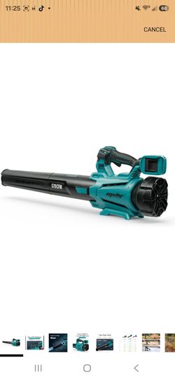 Cordless Leaf Blower Compatible with Makita 18V Battery (Tool Only), 36V Dual Battery Powered Brushless Yard Blower, Up to 570 CFM 145 MPH Turbo, 3-Sp