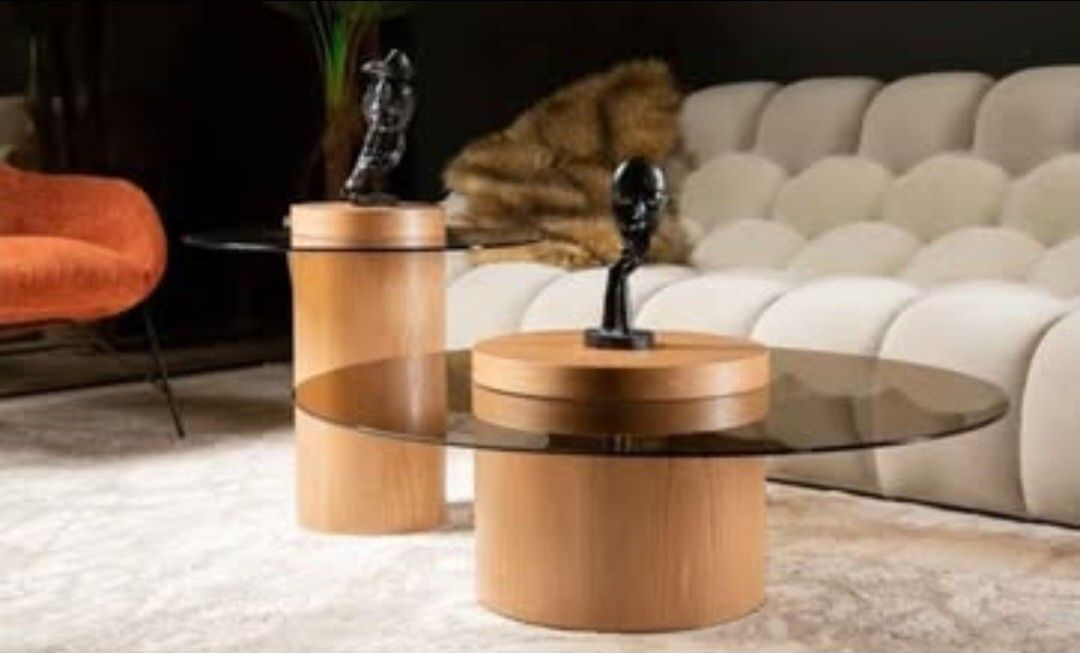 Big Outlet Sale
BRAND NEW – LIKE Collection Modern 2-Piece Table Set (Coffee & Side Tables) – Wood, Glass & Steel