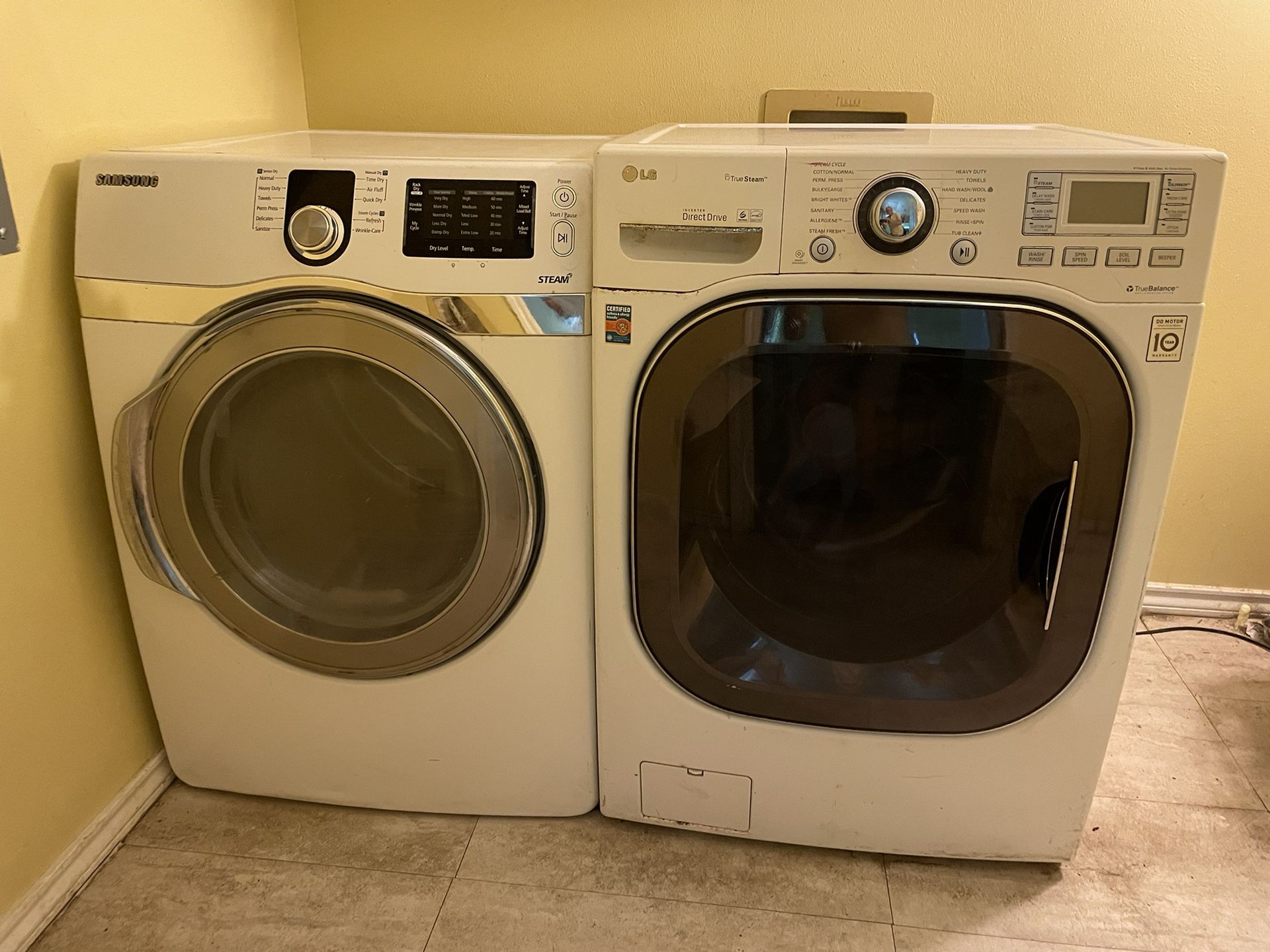 LG Washer and Samsung Dryer