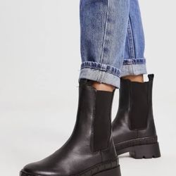 Steve Madden Barclay Black Leather Boots