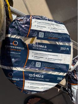12/3 250ft copperclad wire new roll